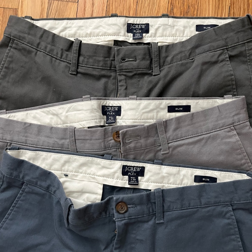 J Crew Men’s Chinos Slim & Flexible fit